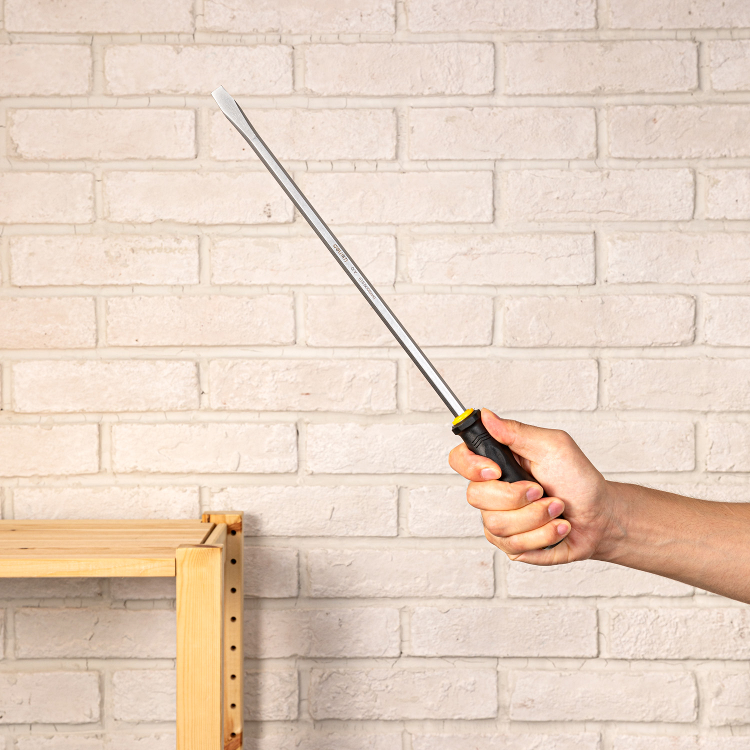 Obeng berlubang dengan shank pass-thru 9.5*300mm